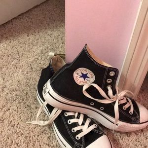 Black high top converse